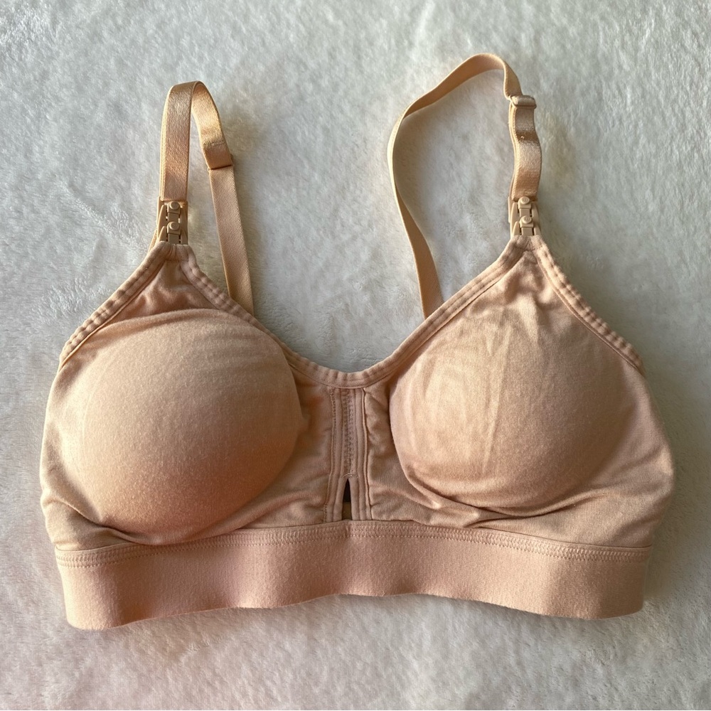 Simple Wishes Modal Nursing & pumping Bra Size Medium Nude Wire-Free